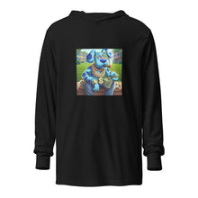 Load image into Gallery viewer, BLUE get that money Hooked long-sleeve tee