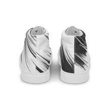 Load image into Gallery viewer, Black and white Women’s high top canvas shoes