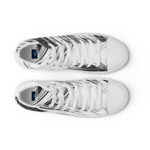 Load image into Gallery viewer, Black and white Women’s high top canvas shoes