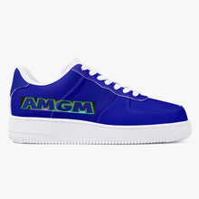 Load image into Gallery viewer, AMGM Blue Drips New Low-Top Leather Sneakers