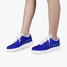 Load image into Gallery viewer, AMGM Blue Drips New Low-Top Leather Sneakers