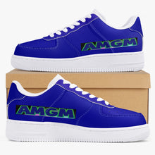 Load image into Gallery viewer, AMGM Blue Drips New Low-Top Leather Sneakers
